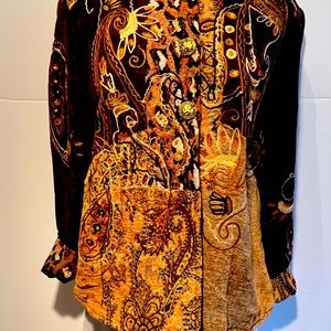 Ladies Embroidered Jacket With Metal Buttons